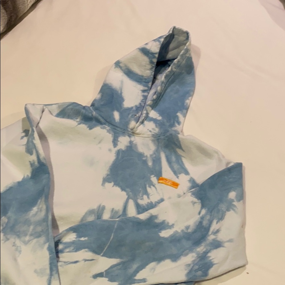 blue tie dye sweatshirt